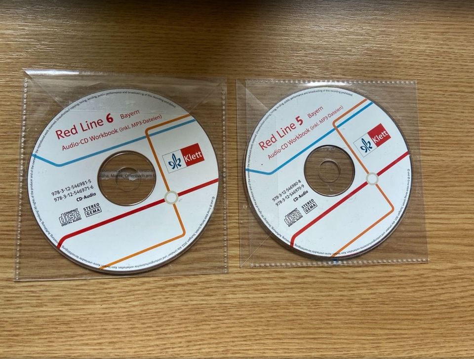 0,10€ für 2 CDs - Red Line 5+6 Bayern - Audio-CD - Workbook in Büchenbach