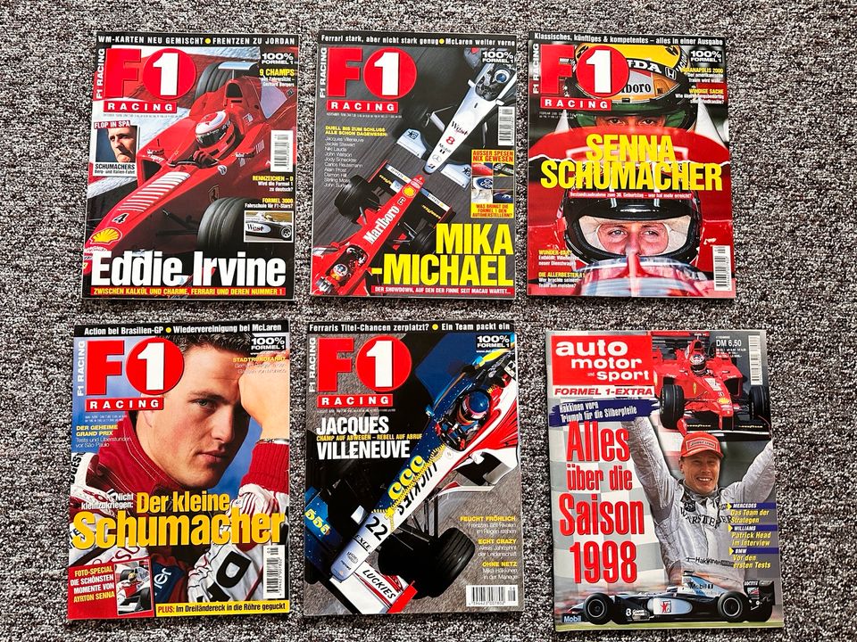 Formel 1 Rennsport Magazin / F1 Racing Hefte ’98 bis ’99 in Hannover