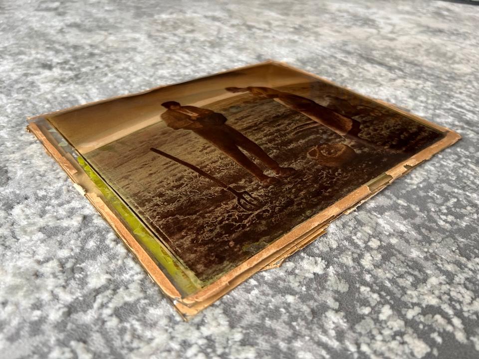 F. Hanfstaengl 1910 altes Hinterglasbild Glasbild in Flacht
