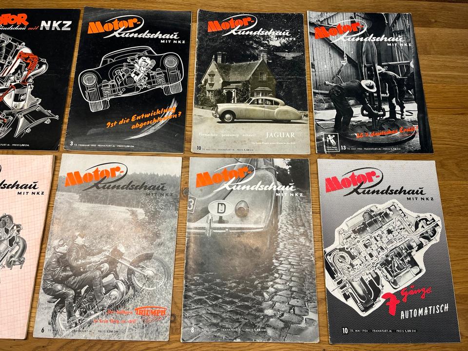 21x Motor Rundschau Zeitschriften Hefte | Konvolut v. 1952 - 1955 in Marktoberdorf