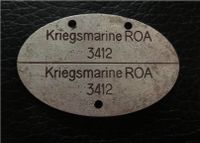 KOPIE einer Erkennungsmarke der Kriegsmarine ROA 2.WK Sachsen-Anhalt - Halle Vorschau
