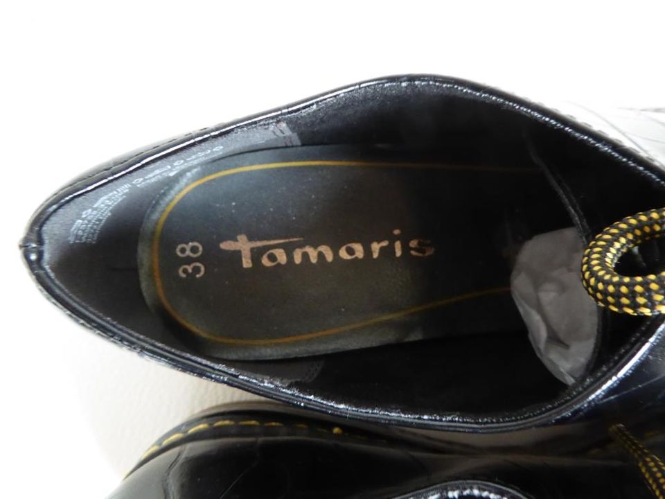 Tamaris Schuhe Black Croco schwarz Neu mit Karton Größe 38 in Cramberg