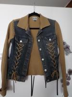 Strickjacke mit Jeanstoff Gr.34/36 genaue Maße unten Baden-Württemberg - Murrhardt Vorschau