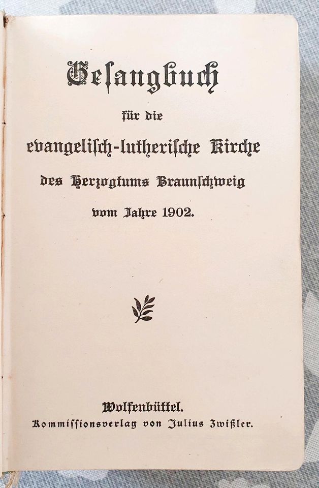 Gesangbuch evang. Lieder von 1902 in Aschersleben