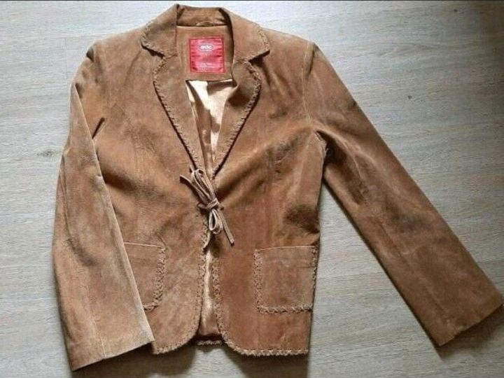 Lederjacke als Blazer, Echtleder, edc by esprit, Gr. 38/40, braun in Mönchberg