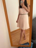 Plissee Kleid rosa Cocktail Glitzer Gürtel Baden-Württemberg - Rauenberg Vorschau