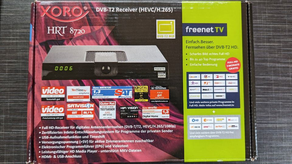 DVB-T Receiver (XORO HRT 8720) + Schweiger Ant. + 12/24V Netzteil in Löhne