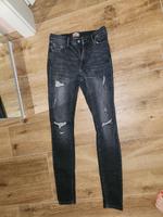 Only Skinny Jeans schwarz grau Gr.M used Optik Löcher Saarland - Nohfelden Vorschau