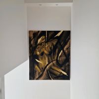 "I'm staying" Gemälde schwarz gold xl Nordrhein-Westfalen - Wenden Vorschau