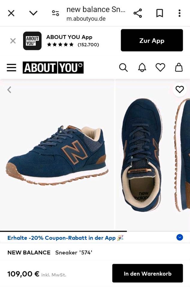 New Balance Sneaker / Schuhe, Gr.43, Blau in Harsum