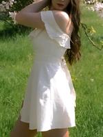 Zara - Weißes kurzes Sommerkleid S / 36 Mini Leinen Schulterfrei Hessen - Gießen Vorschau