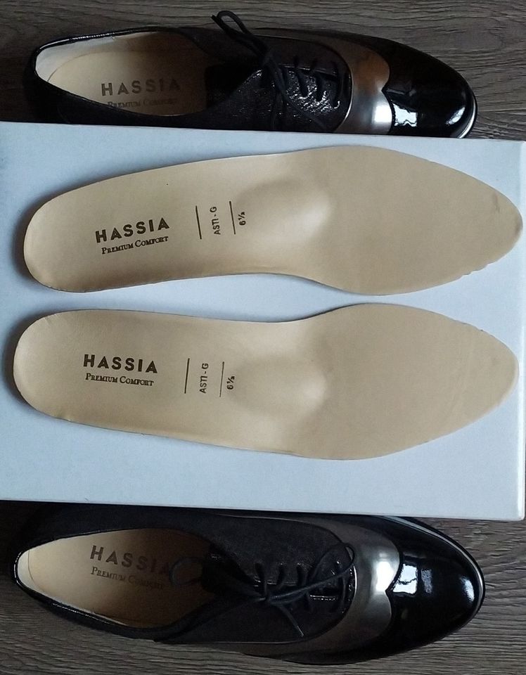 HASSIA LEDER Schnür Halb Schuhe Sneaker Gr. 6 1/2 6,5 40 NEU in Dresden