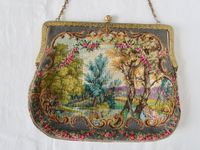 Petit Point Landschaft: Abendtasche, Täschchen,Tasche,Metallbügel München - Allach-Untermenzing Vorschau