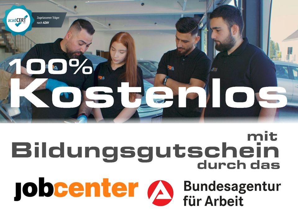 Weiterbildung ⭐️ Spot Repair ⭐️Smart Repair Schulung Umschulung Lehrgang Kurs Quereinsteiger Bildungsgutschein Jobcenter Arbeitsamt Beilackieren Lackieren Felgenreparatur Smart-Repair mit Zertifikat in Dortmund