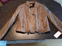 Lederjacke Bikerstil, mocca Hessen - Ober-Mörlen Vorschau