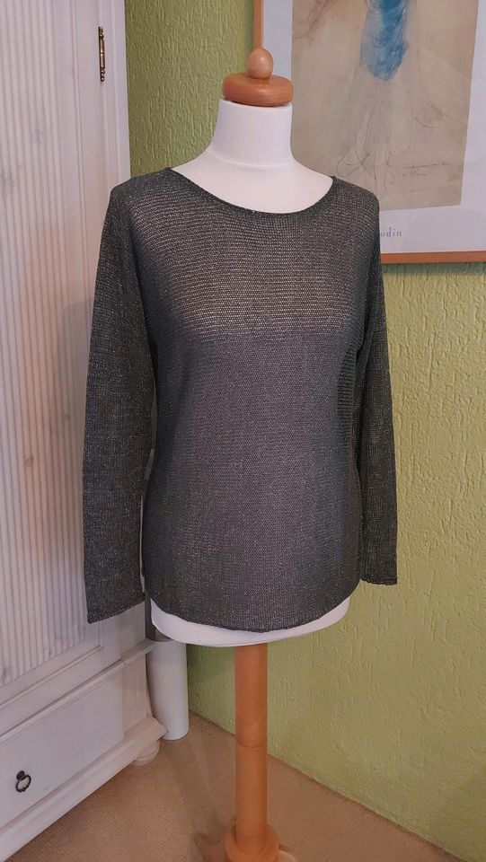 HALLHUBER edler Pullover Feinstrick Sommerpullover wie neu khaki in Neuffen