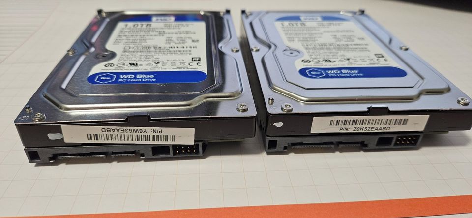 2 x WD Blue - WD10EZEX - SATA Festplatte - 1.0TB - 64MBCache in Warburg