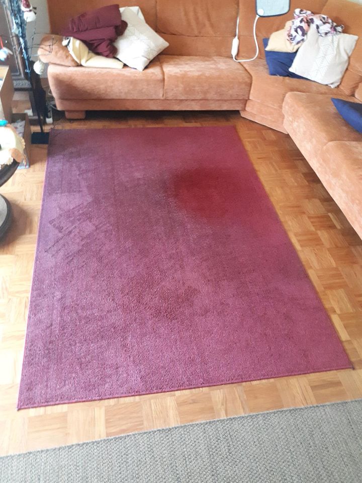 Kunstfaserteppich Farbe: Rot  160 cm x 230 cm in Kempen