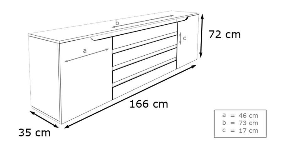 100#Highboard Sideboard Kommode Schrank Regal  Vitrinen in Lemgo