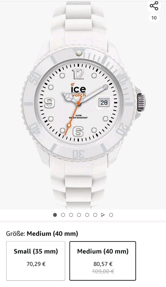 ICE Watch White 40 mm Damen Silikonarmband in Möhnesee