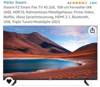 Xiaomi F2 Smart Fire TV 43 Zoll, 108 cm Fernseher Baden-Württemberg - Karlsruhe Vorschau