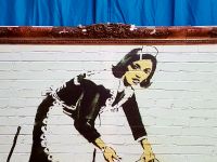 ANTIKER BILDER Rahmen mit "Banksy" Bild Kunstdruck, Tapetenfoto Saarland - Schmelz Vorschau