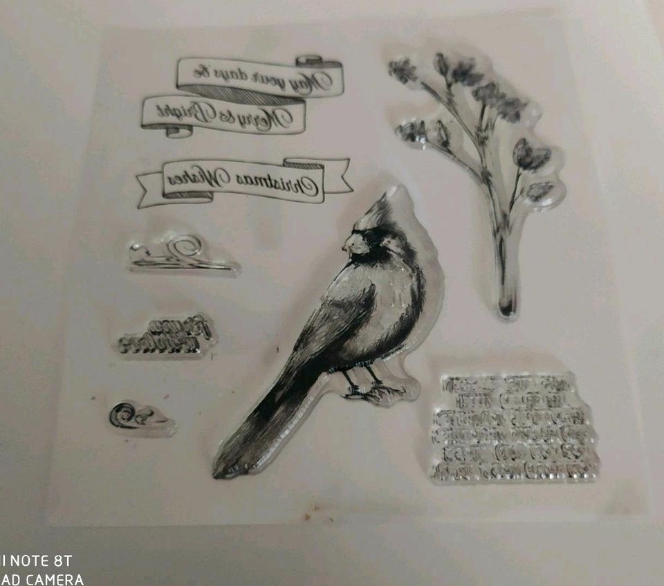 Clairstamps Stempel Weihnachten Vogel in Gießen