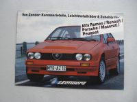 Prospekt Zender Alfa GTV Peugeot Renault R5 Porsche Maserati Niedersachsen - Ebstorf Vorschau