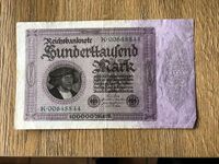 1 Stck. 100.000 Mark Reichsbanknote, 1923, Nr. K 00648844. Niedersachsen - Faßberg Vorschau