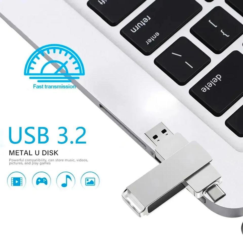 XIAOMI USB 3.2+USB-C METALL STICK 128GB 512GB 1TB 2TB 8TB 16TB in Aachen