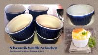 8 Keramik Soufflé Schälchen, dunkelblau gerippt Bayern - Ampfing Vorschau