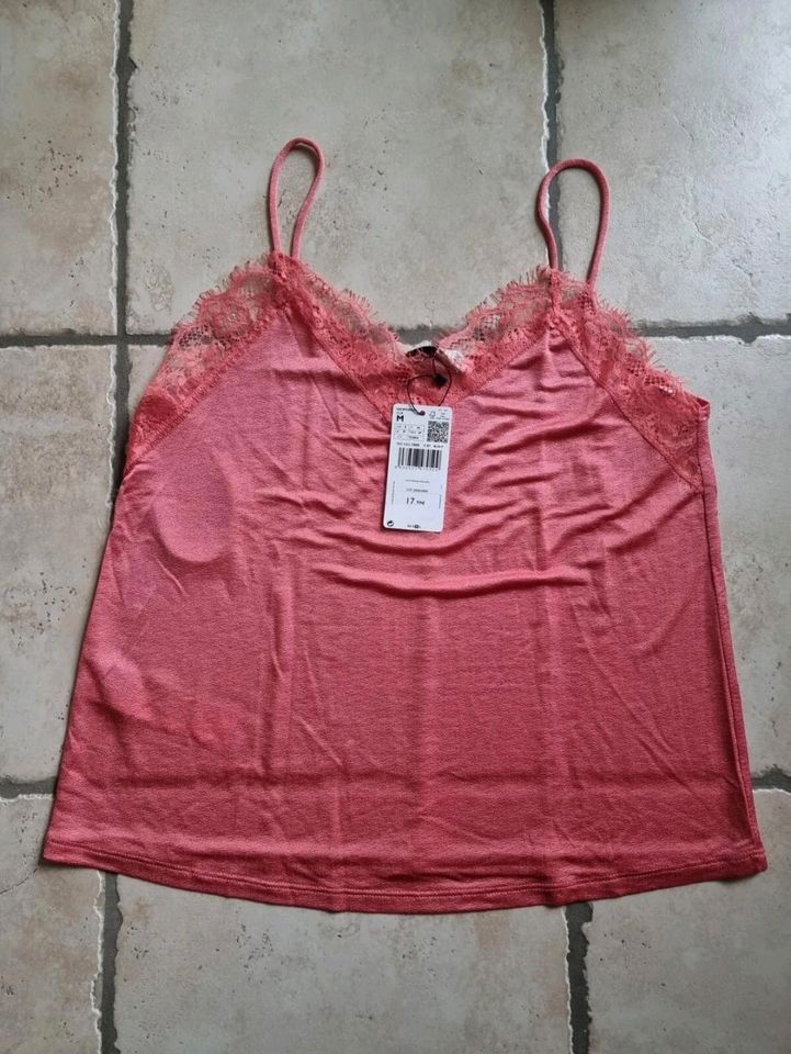 Mango Top koralle Gr. M Neu in Bucha