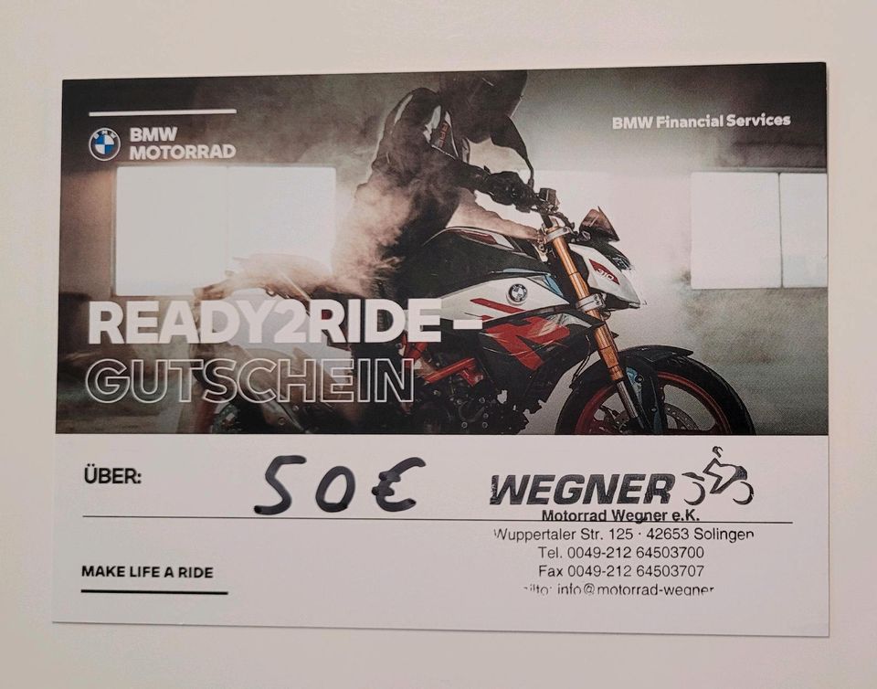 Gutscheine BMW Motorrad Wegner in Solingen