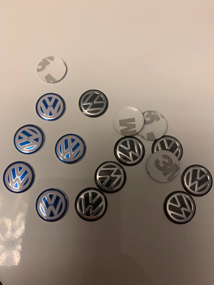 VW Schlüssel Logo Aufkleber 14mm