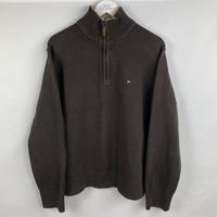 90s Tommy Hilfiger Half-Zip Pullover Braun (XL) Bayern - Lochhausen Vorschau