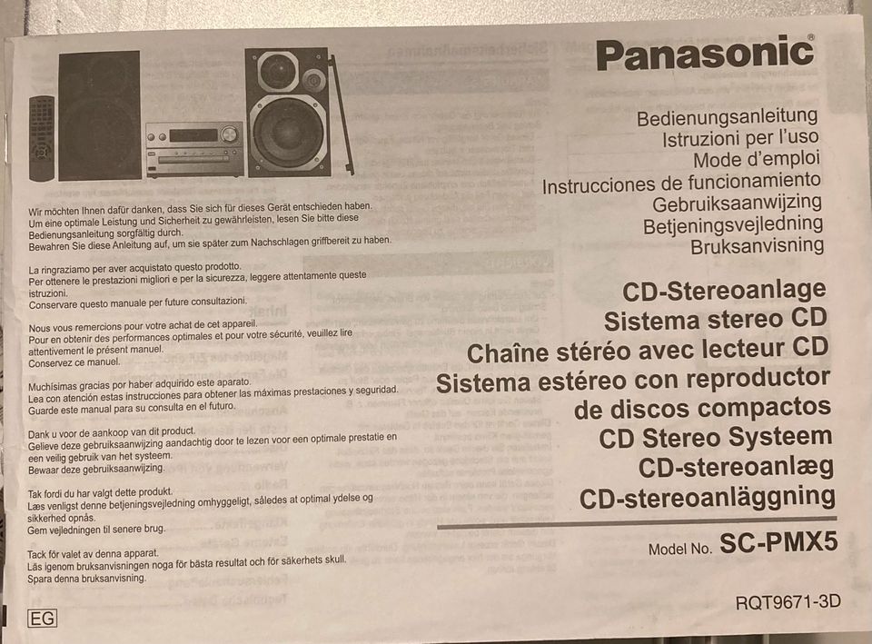 Panasonic Stereoanlage in Duisburg