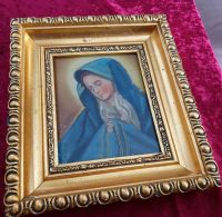 Antik Trauernde Maria 19. Jhdt. Heilige Hinterglas Malerei Exvoto Nürnberg (Mittelfr) - Mitte Vorschau