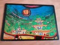 Hundertwasser Postkarte, die Häuser hängen an der Unterseite der Niedersachsen - Goslar Vorschau