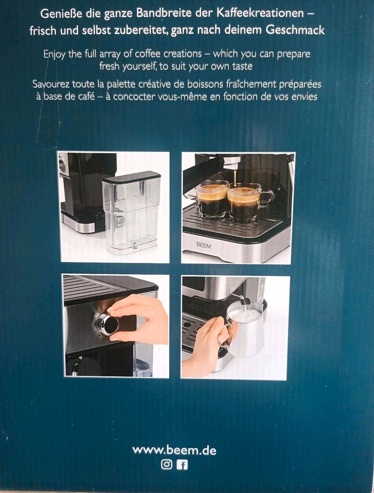 BEEM Siebträger Espressomaschine "Select Touch", 1100W, Neuwertig in Hartha