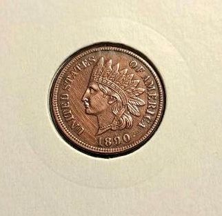 1 Cent 1890 USA,133Jahre alte Münze in Wiehe