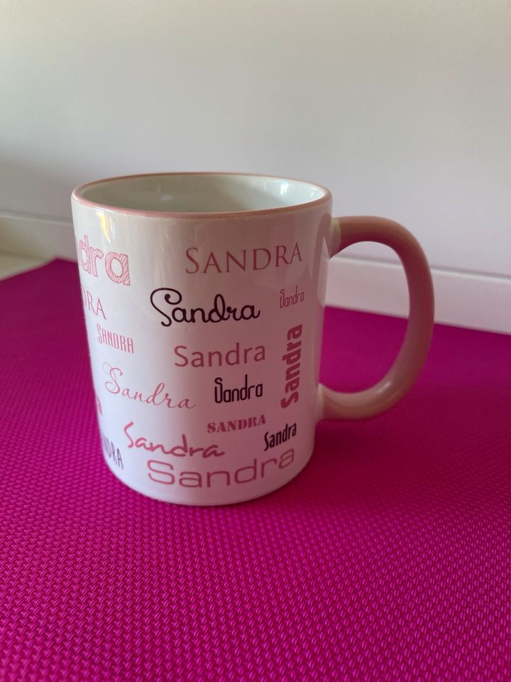 Tasse mit Namen „Sandra“ in Schleswig