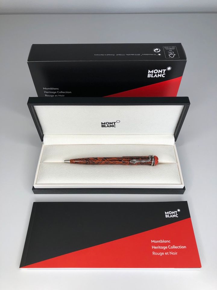 Montblanc Kugelschreiber Heritage Rouge et Noir Serpent Marble SE in Dortmund