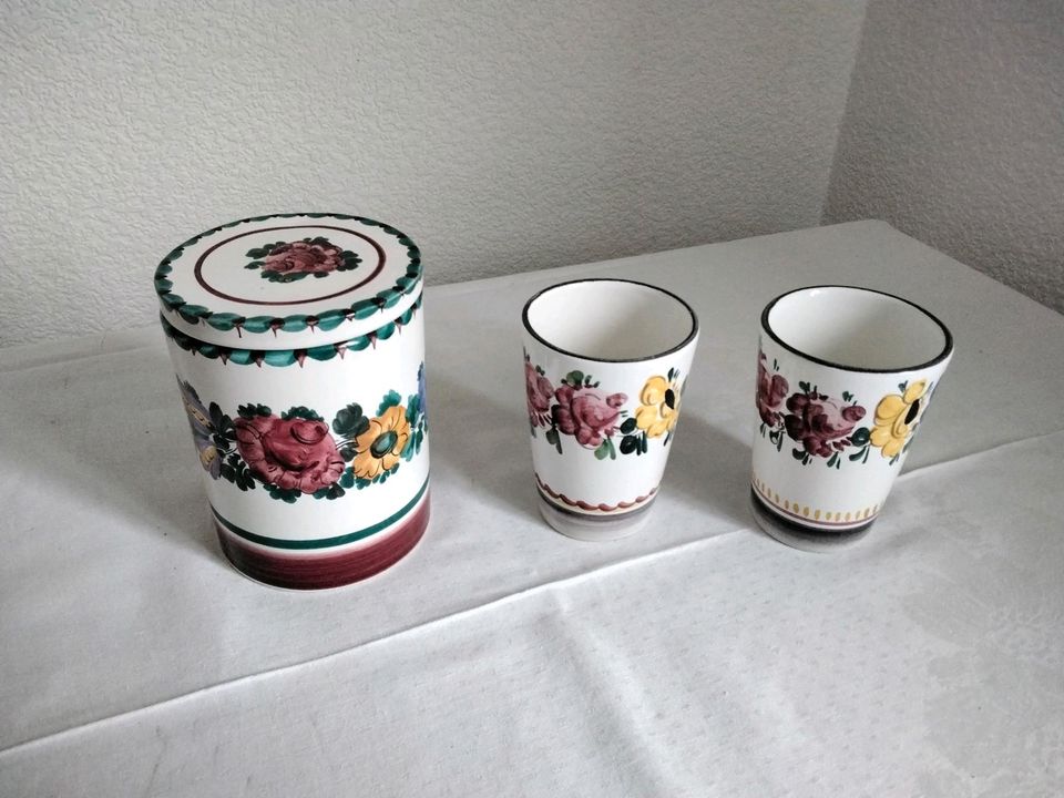 Keramikdose 2 Becher/Tassen Gmunder Austria Vintage Retro Sammeln in Attendorn