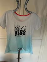 Hunkemöller Shirt Farbverlauf türkis creme weiß L Hessen - Rimbach Vorschau