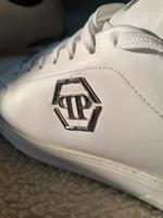 Philipp Plein Leather Lo-Top Sneaker Hexagon 46 weiß Leder Herren Niedersachsen - Buxtehude Vorschau