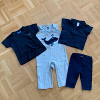 4er Set, T-Shirt, kurze Hose, lange Hose, blau und grau 74/80 Hessen - Pohlheim Vorschau