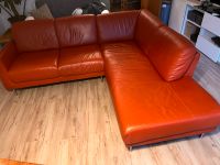 rotes Echtledersofa / Couch (IKEA) Sachsen - Wilkau-Haßlau Vorschau