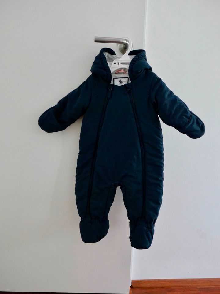 Petit Bateau Schneeoverall 12 Monate 74 Winterbaby unisex blau in Berlin