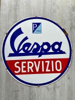 Original Vespa Servizio Emaille-Schild 80cm / Piaggio Service Düsseldorf - Pempelfort Vorschau