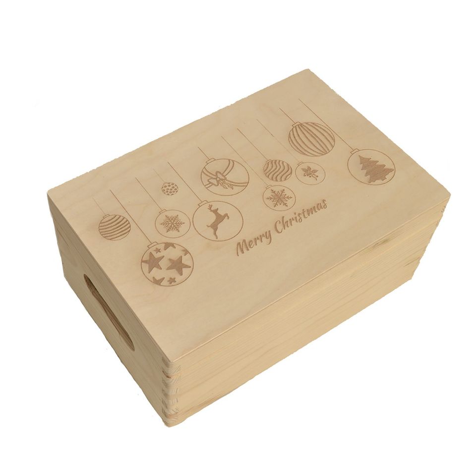 CHICCIE Holzbox Personalisiert zu Weihnachten - 30x20cm in Heiden